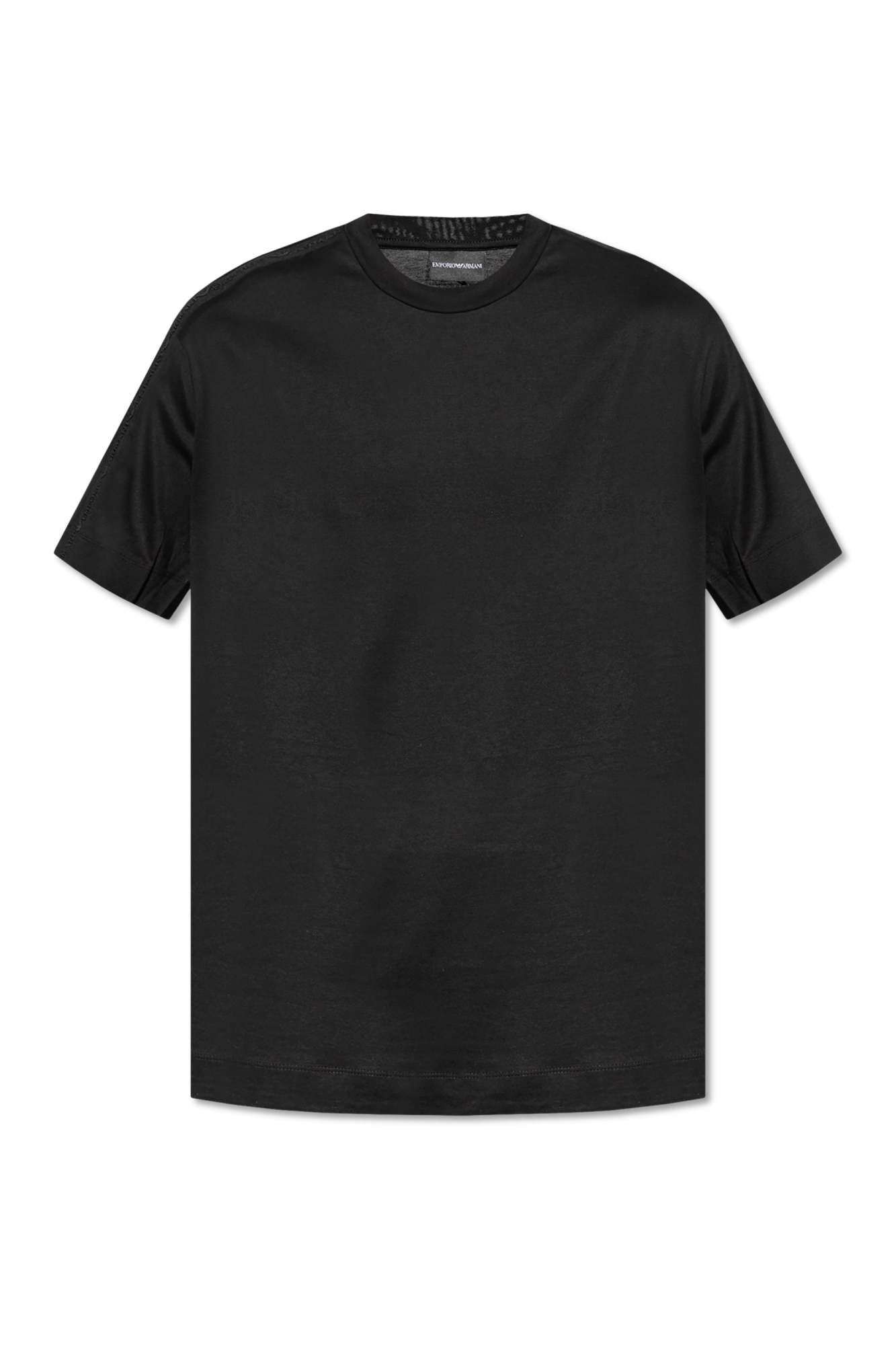 Plain black armani t shirt best sale